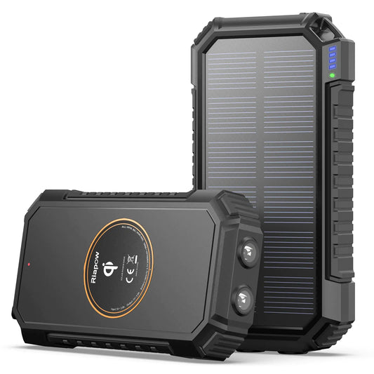 Riapow 26800mAh Solar Charger with USB-C